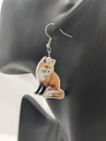 Fox earrings, fox jewelry, fox lover gifts, woodland earrings, woodland animal themed, nature inspired, cute earrings, animal lover gifts