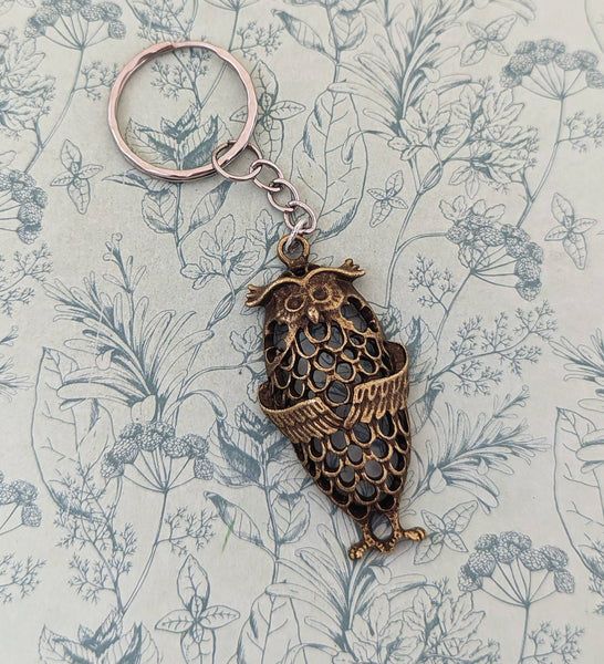 Owl keychain, owl lover gifts, owl keyring, owl bag keychain, owl charm, birdwatcher gifts, bird lover gifts, nature lover, teacher gifts