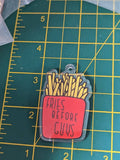 Fries before guys earrings, foodie earrings, foodie jewelry, food lover gifts, novelty earrings, novelty jewelry, quirky fun earrings,