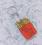 Fries before guys keychain, foodie keyring, foodie lover gifts, friendship keychain, friendship gifts, quirky keychain, quirky gifts,