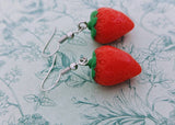 3d strawberry earrings, strawberry jewellery, Strawberry lover gifts, fruit earrings, kawaii jewelry, aesthetic earrings, retro gifts,
