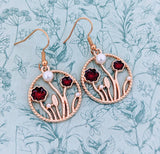 Flower earrings, flower jewellery, flower jewelry, florist gifts, florist earrings, nature lover gifts, mum gifts, gifts for gardeners