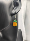 Pineapple fruit earrings, pineapple jewelry, fruit jewellery, fruit lover gifts, summer earrings, summer inspired, summer accessories,