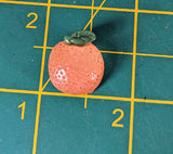 Peach stud earrings, orange fruit earrings, fruit jewellery, fruit lover gifts, retro earrings, retro jewelry, food earrings, food jewelry,