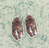Cheetah earrings, gifts for cheetah lovers, Zoo keeper gifts, leopard earrings, animal jewelry gifts, wildlife vet graduate gifts,