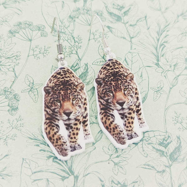 Cheetah earrings, gifts for cheetah lovers, Zoo keeper gifts, leopard earrings, animal jewelry gifts, wildlife vet graduate gifts,