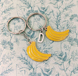 Banana keychain, fruit keychain, fruit lover gifts, quirky gifts, food gifts, gifts for bakers, gifts for chefs, food lovers, novelty gifts