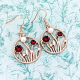 Flower earrings, flower jewellery, flower jewelry, florist gifts, florist earrings, nature lover gifts, mum gifts, gifts for gardeners