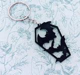 Bat coffin keychain, bat lover gifts, Halloween accessories, bat accessories, Halloween lovers, gothic jewellery, gothic keychain,