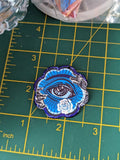 Fortune teller earrings, tarot earrings, gifts for fortune teller, tarot jewelry, psychic gifts, evil eye earrings, gothic earrings,