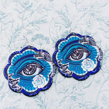 Fortune teller earrings, tarot earrings, gifts for fortune teller, tarot jewelry, psychic gifts, evil eye earrings, gothic earrings,