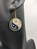 Ying Yang earrings, ying Yang jewelry, ying Yang gifts, celestial earrings, celestial gifts, celestial jewellery, pagan earrings, pagan gift