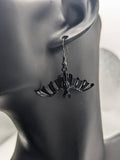 Black bat earrings, bat jewellery, bat lover gifts, vampire earrings, Halloween jewelry, Halloween earrings, vampire inspired gifts,