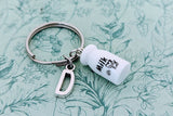Milk keychain, kawaii keychain, cute keyring, kawaii gifts, farmer gifts, cow lover gifts, cow keychain, novelty gifts, food keychain,