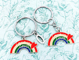 LGBT Keyring, LGBTQ Keychain, pride Keyring, rainbow pride gifts, gifts for girlfriend, pride flag, pride keychain, rainbow bag accessories