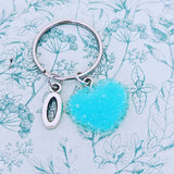 Heart keychain, heart keyring, girlfriend gifts, daughter gifts, bridesmaid gifts, party favors, gifts for sisters, bag accessories