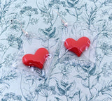Heart earrings, heart jewelry, girlfriend gifts, kawaii earrings, kawaii jewelry, valentine's Day gifts, novelty earrings, novelty jewelry,