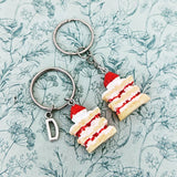 Strawberry cake keychain, foodie lover gifts, gifts for baker, gifts for cake makers, gifts for chef, kawaii gifts, kawaii keychain,