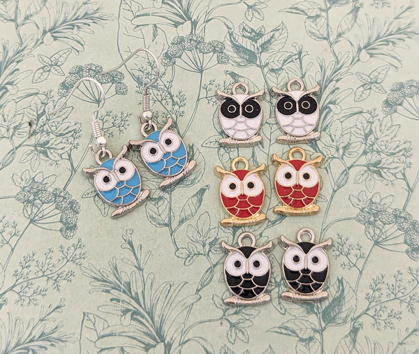 owl earrings, owl jewellery, owl lover gifts, gifts for owl lovers, bird earrings, bird jewelry, owl charm, bird watcher gifts, bird charm