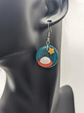 Space earrings, space jewelry, space geek gifts, alien ship earrings, alien believers, alien gifts, planet earrings, astronomer gifts,