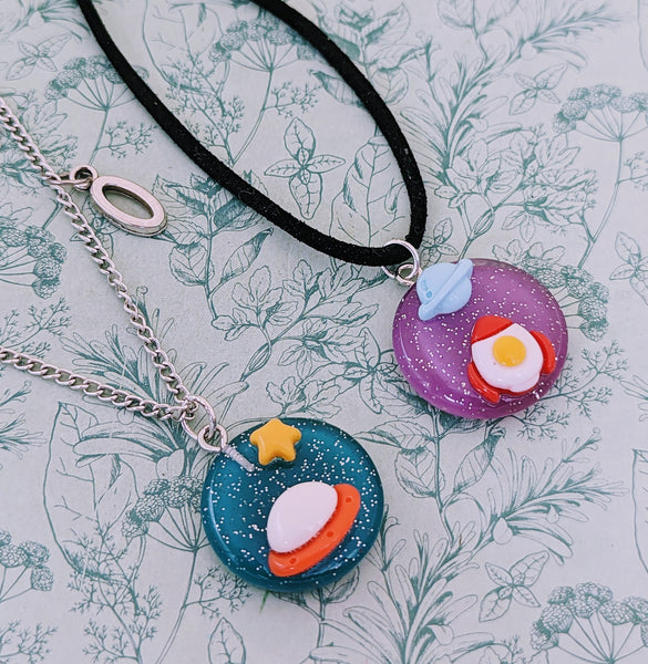 Rocket necklace, rocket gift, space gifts, space jewelry, space geek gifts, alien necklace, alien jewellery, alien believers, alien gifts