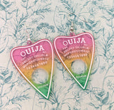 Ouija earrings, ouija jewellery, gothic earrings, gothic jewelry, Halloween earrings, Halloween lovers, ghost earrings, ghost lovers,