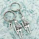 Skeleton keychain, skeleton keyring, day of the dead gifts, Halloween gifts, Halloween accessories, gothic accessories, gifts for goths,