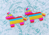 Pinata earrings, novelty earrings, novelty jewelry, Mexican gifts, kawaii jewelry, kawaii earrings, statement earrings, fun gifts ideas,