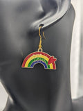 Rainbow earrings, LGBT earrings, pride rainbow gifts, pride rainbow jewelry, LGBTQ jewelry, gifts for girlfriends, rainbow flag gifts,