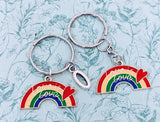 LGBT Keyring, LGBTQ Keychain, pride Keyring, rainbow pride gifts, gifts for girlfriend, pride flag, pride keychain, rainbow bag accessories