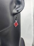 Playing card earrings, ace of spades earrings, card magician gifts, casino earrings, casino player gifts, gambler gifts, fun earrings,