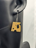 Cheese earrings, cheese lover gifts, cheese jewellery, foodie gifts, food lovers, food earrings, novelty earrings, cheese slice, fun jewelry
