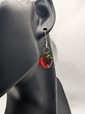 Strawberry earrings, strawberry jewelry, strawberry lover gifts, strawberry themed, fruit earrings, fruit jewellery, summer earrings,