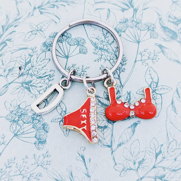 Bikini keychain, underwear model gifts, summer keychain, beach bag accessories, novelty keychain, lifeguard gifts, swimmer gifts,