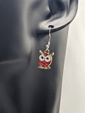 owl earrings, owl jewellery, owl lover gifts, gifts for owl lovers, bird earrings, bird jewelry, owl charm, bird watcher gifts, bird charm
