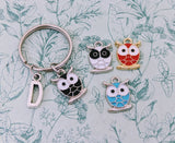Owl keychain, owl Keyring, owl accessories, owl lover gifts, bird lover gifts, bird watcher gifts, bird keychain, barn owl, owl gifts,