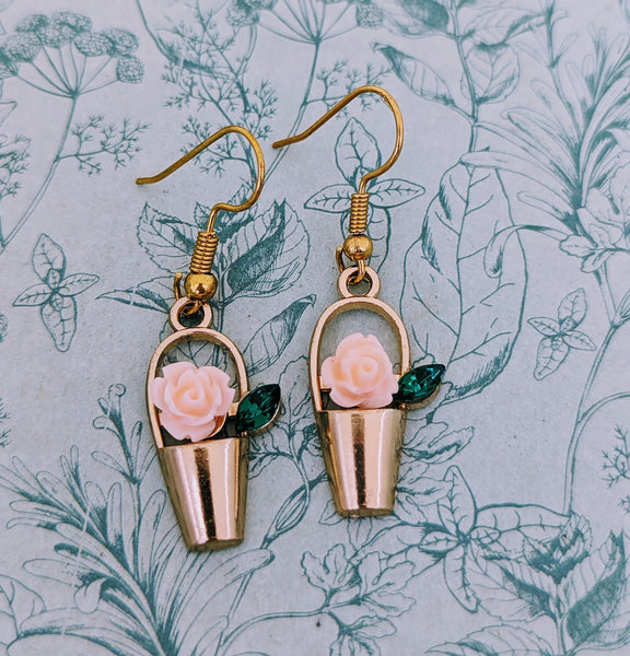 Flower earrings, flower jewellery, florist earrings, gifts for florist, flower lover gifts, bridesmaid earrings, bridesmaid gifts, bridal