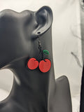 Cherry earrings, cherry jewellery, cherry lover gifts, retro earrings, retro jewellery, fruit earrings, fruit jewellery, fruit lover gifts