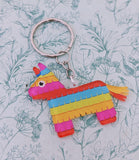 Pinata keychain, pinata keyring, Mexican gifts, carnival gifts, carnival keychain, horse keyring, horse lover gifts, carnival lovers,
