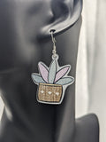 Flower earrings, plant lover gifts, plant earrings, mother day gifts, gifts for Gardener, Gardener earrings, gardener themed jewelry,