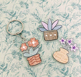 Plant keychain, flower Keyring, plant lover gifts, Gardener gifts, gifts for Gardeners, gifts for plant lovers, summer accessories, florist