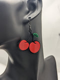 Cherry earrings, cherry jewellery, cherry lover gifts, retro earrings, retro jewellery, fruit earrings, fruit jewellery, fruit lover gifts