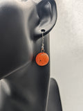 Orange earrings, orange jewellery, orange lover gifts, fruit earrings, fruit jewellery, fruit lover gifts, foodie gifts, foodie earrings,