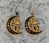 Mushroom earrings, mushroom jewellery, mushroom lover gifts, fungi earrings, nature lover gifts, crystal healing earrings, witch earrings