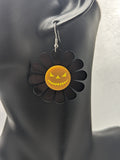 Halloween earrings, Halloween jewellery, pumpkin earrings, flower earrings, flower jewellery, scary earrings, horror lover gifts, horror fan