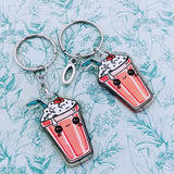 Milkshake keychain, milkshake lover gifts, kawaii keychain, kawaii gifts, ice cream keychain, ice cream lovers, foodie gifts, food lover
