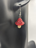 Mushroom earrings, mushroom jewelry, mushroom lover gifts, kawaii earrings, kawaii jewelry, vegan earrings, vegan jewelry, fungi earrings