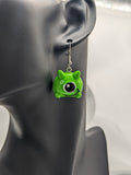 Monster earrings, monster jewellery, Halloween lover gifts, Halloween earrings, cute monster, novelty fun earrings, horror lover gifts,