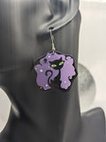 Black cat earrings, Halloween earrings, Halloween jewellery, Halloween lover gifts, black cat jewelry, gothic earrings, gifts for cat lovers