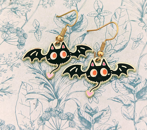 Bat earrings, bat jewellery, bat lover gifts, Halloween earrings, Halloween jewellery, bat watcher gifts, gifts for bat lovers, gothic gifts